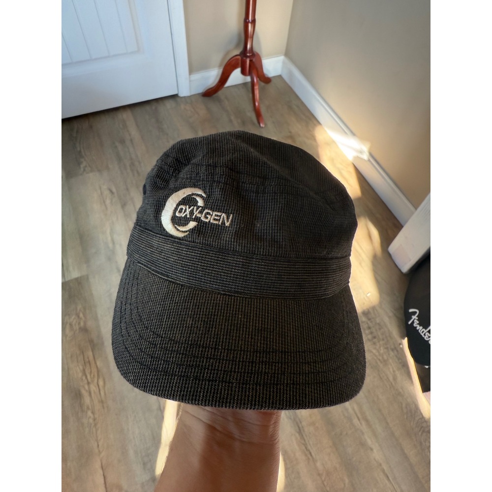 District‎ Oxygen Cadet Hat Military Cap Charcoal Grey Textured Adjustable Strap